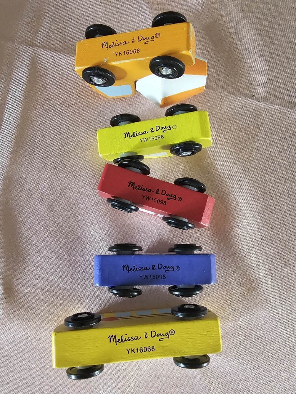 Melissa & Doug Wooden Toy Train & Car Bundle - Picture 3 of 6